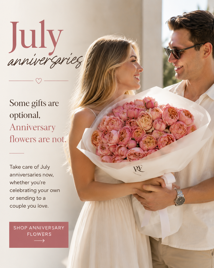 Celebrate Your July Anniversary with Flowers ❤️ Enjoy 10% Off