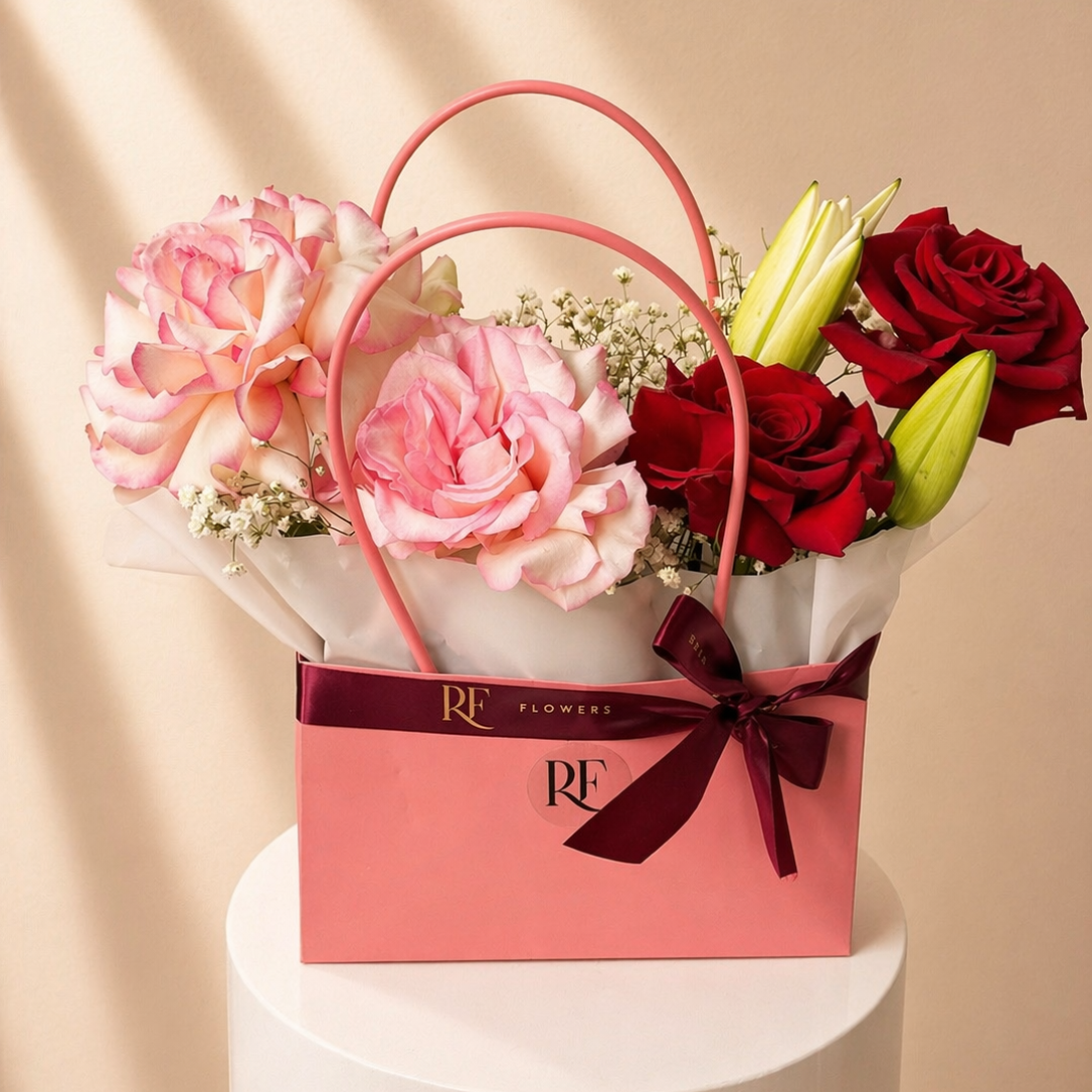 Cute Bag with Fresh Flowers