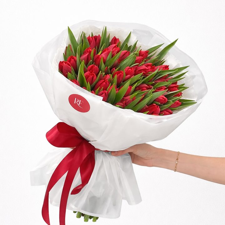 51 Red Tulips