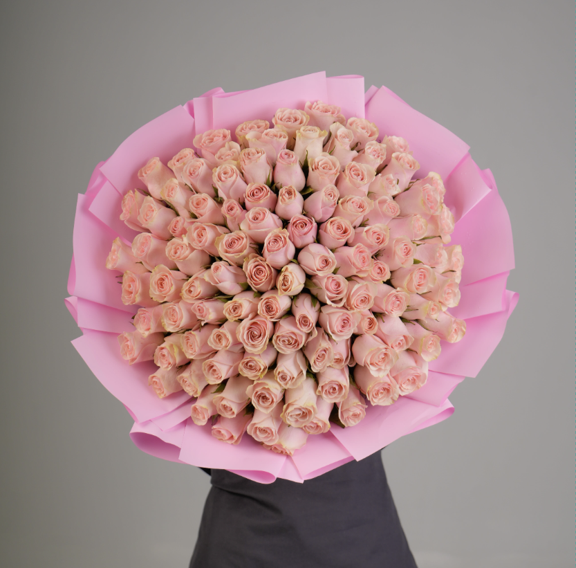 101 Pink Roses Bouquet