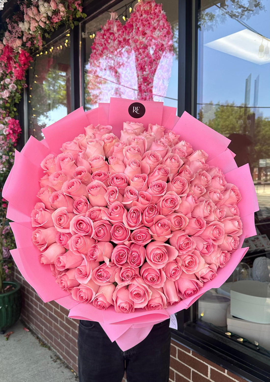 101 Pink Roses Bouquet